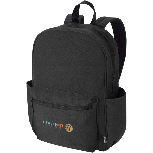 Recanvas 15.6” GRS recycled city backpack 16L - Black