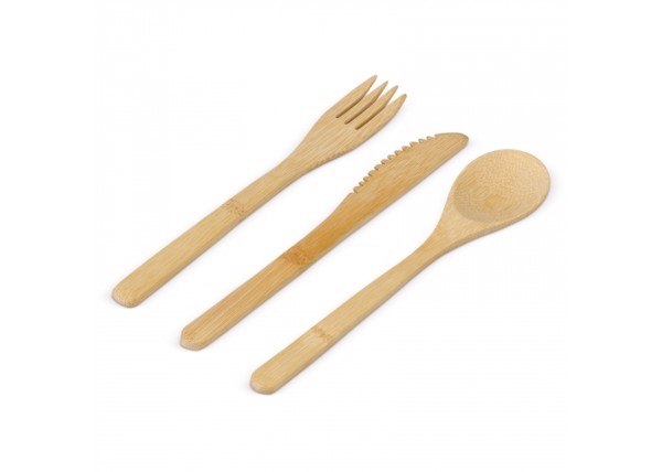Bamboo cutlery set