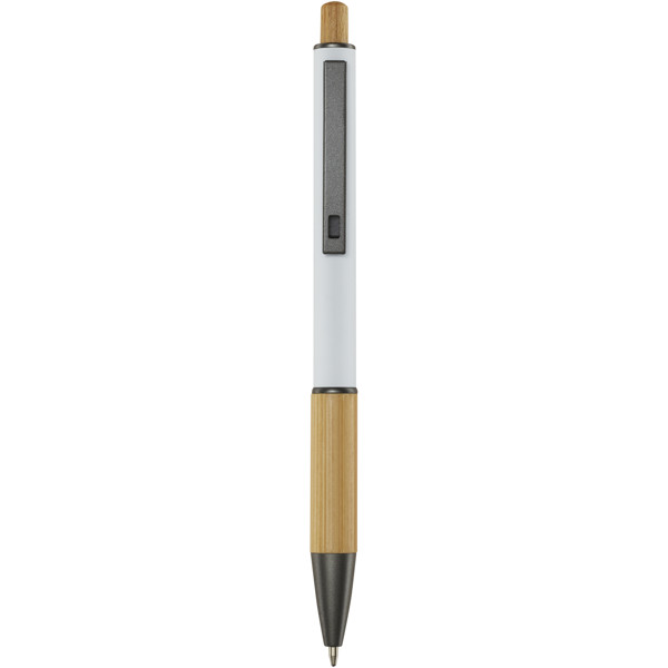 Darius recycled aluminium ballpoint pen (black ink) - White