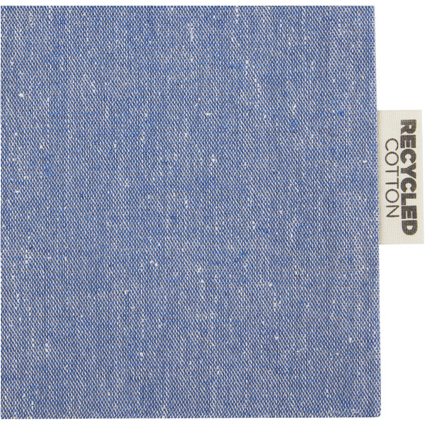 Pheebs 150 g/m² GRS recycled cotton gift bag large 4L - Heather Blue