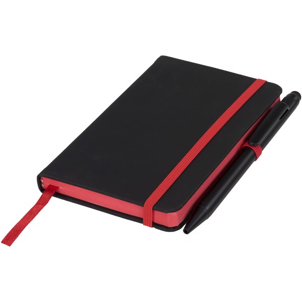 Noir Edge small notebook - Solid black / Red