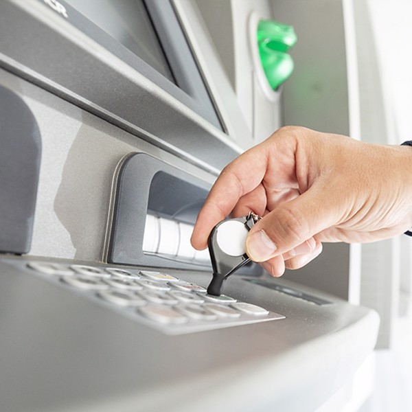 Keyring Coin Frits - White