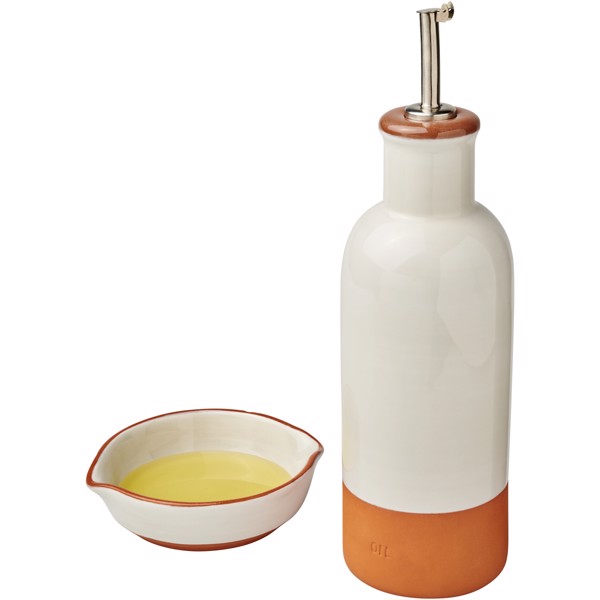 Terracotta drizzler and dip set