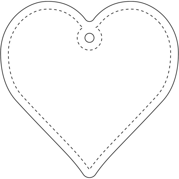 RFX™ H-16 heart-shaped lightweight reflective PVC hanger - White