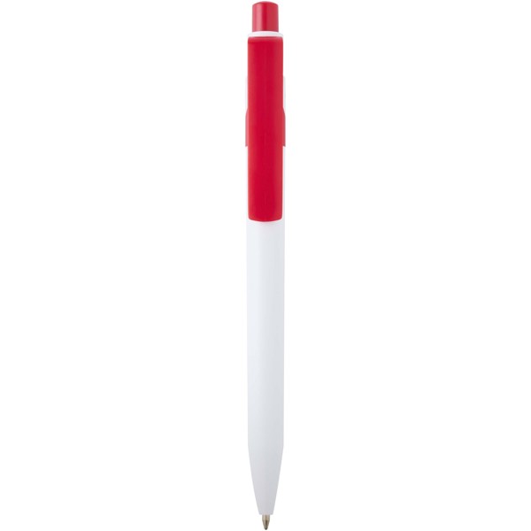 Unica recycled plastic ballpoint pen (black ink) - Red