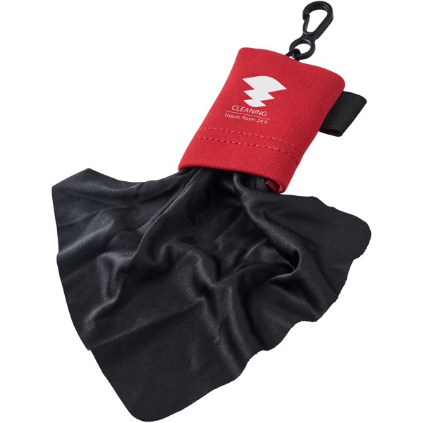 Bolsa de microfibra limpiadora para gafas de sol "Clear" - Rojo