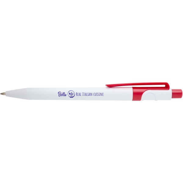 Unica recycled plastic ballpoint pen (blue ink) - Red