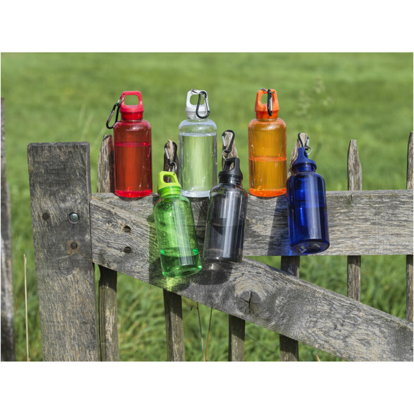 Oregon 400 ml RCS certified recycled plastic water bottle with carabiner - Red