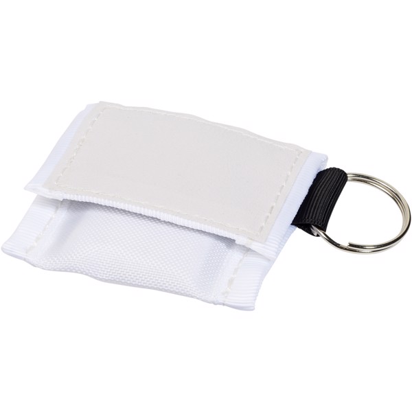 Henrik mouth-to-mouth shield in polyester pouch - White