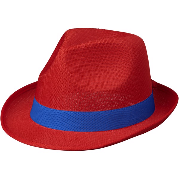 Klobouk Trilby - Červená s efektem námrazy