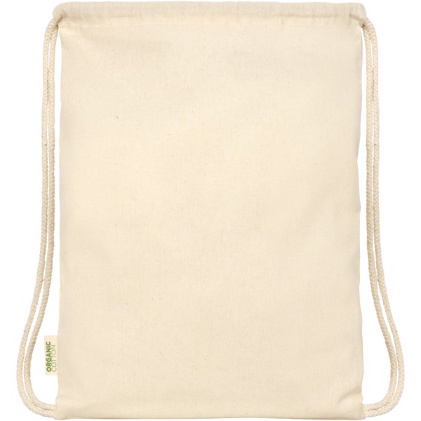 Orissa 100 g/m² organic cotton drawstring bag 5L - Natural