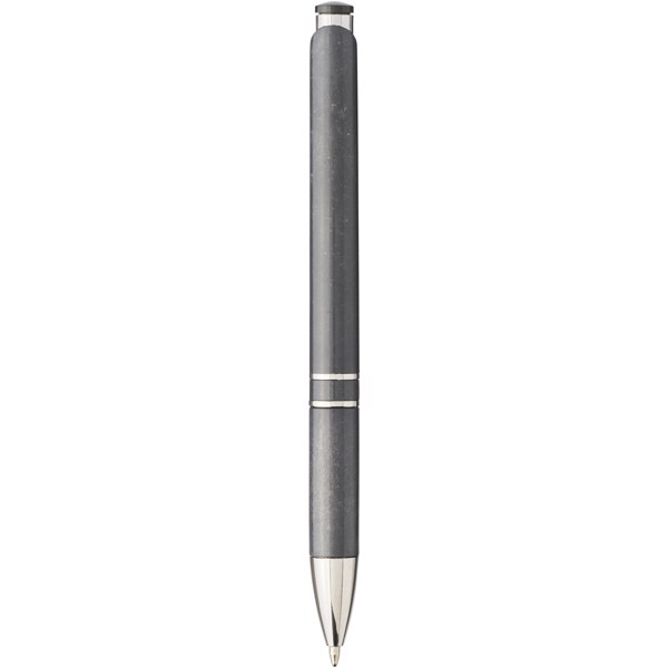 Moneta ABS with wheat straw click ballpoint pen - Solid black