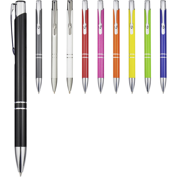 Moneta recycled aluminium ballpoint pen (black ink) - Red