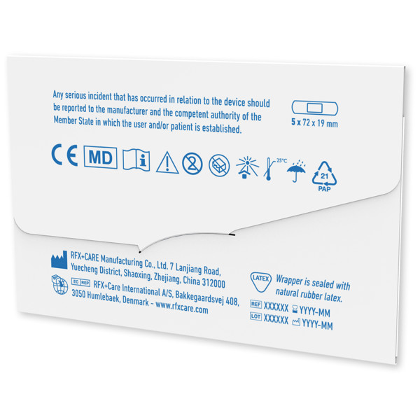 5-pieces customisable plasters with full colour printed kraft paper envelope