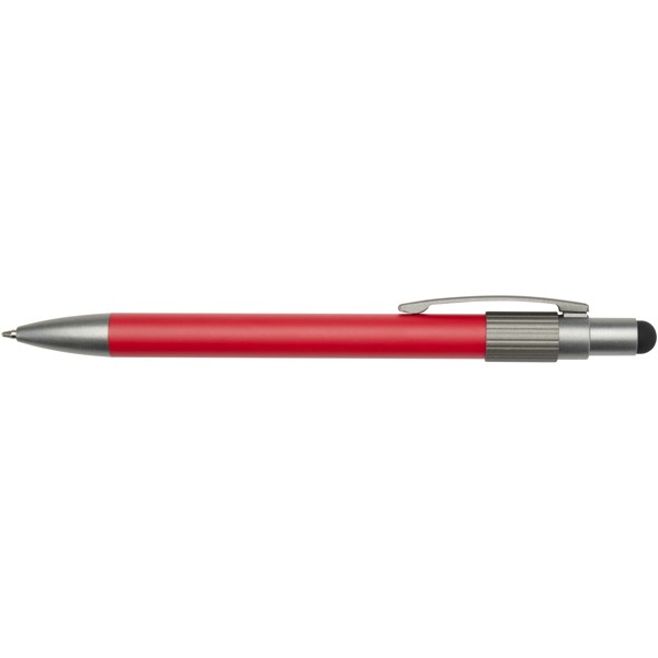 Rill RCS recycled ballpoint pen with stylus and fidget spinner (blue ink) - Red