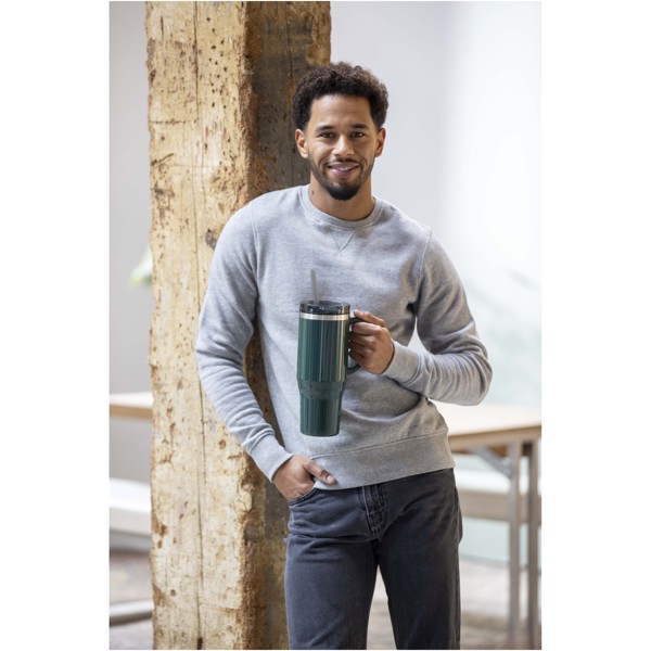 Melbourne 1200 ml RCS certified insulated tumbler with straw - White