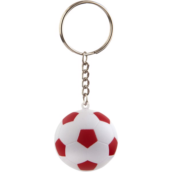 Llavero balón de fútbol "Striker" - Rojo / Blanco