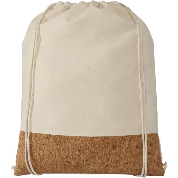 Woods 150 g/m² cotton and cork drawstring backpack