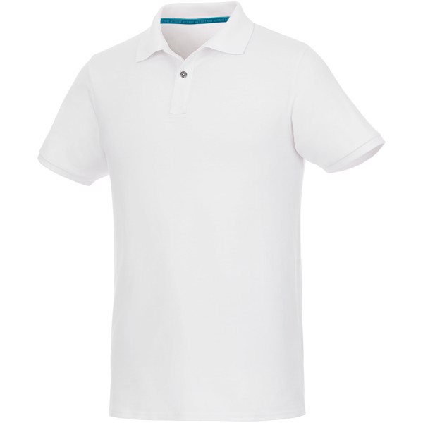 Beryl short sleeve men's organic recycled polo - White / 3XL