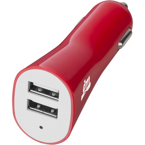 Adaptador doble para coche "Pole" - Rojo