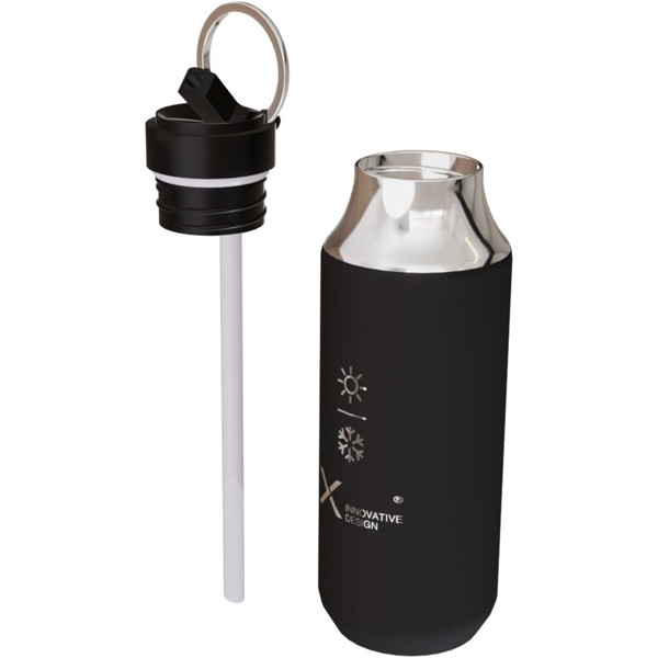 SCX.design D12 500 ml insulated stainless steel water bottle with straw
