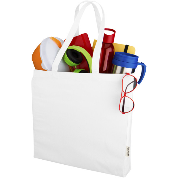 Odessa 220 g/m² GRS recycled tote bag 13L - White