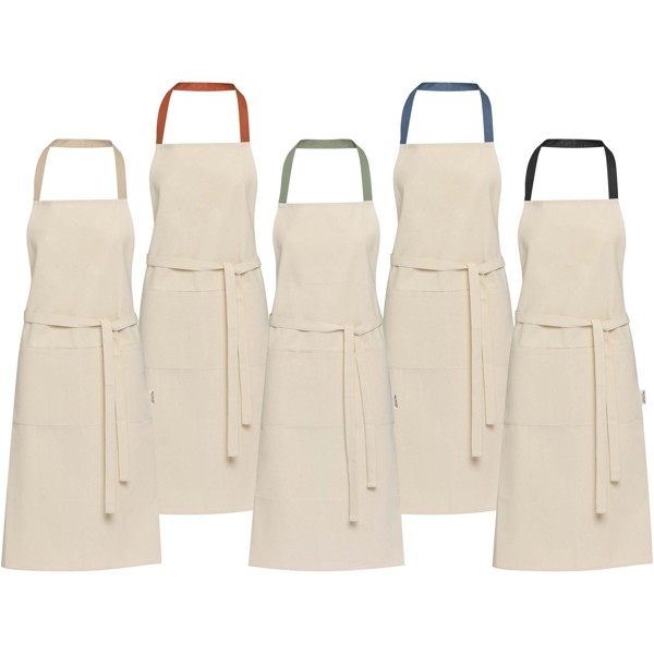 Nia 200 g/m² recycled cotton apron - Black