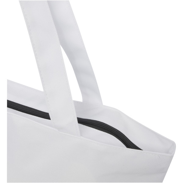 Panama GRS recycled zippered tote bag 20L - White