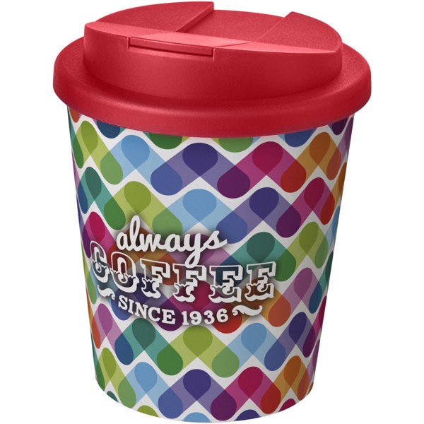 Termo hrnek Brite-Americano Espresso® 250 ml s uzávěrem odolným proti rozlití - Bílá / Červená s efektem námrazy