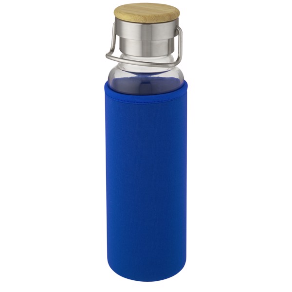Thor 660 ml glass bottle with neoprene sleeve - Blue