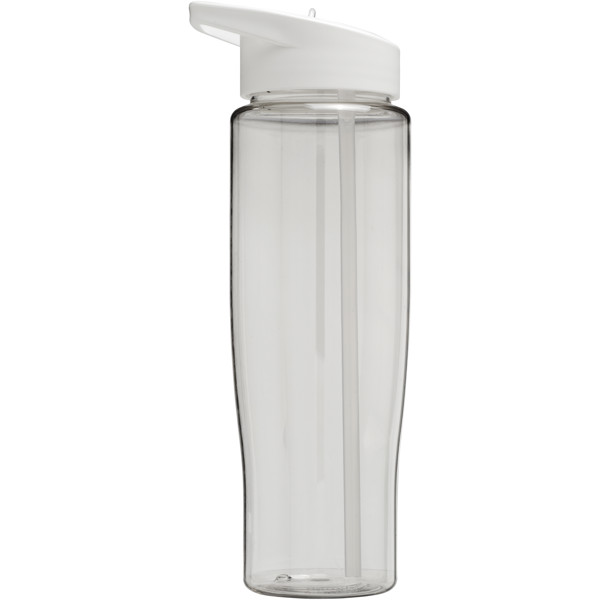 H2O Active® Tempo 700 ml spout lid sport bottle - Transparent / White