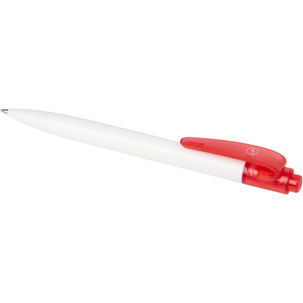 Thalaasa ocean-bound plastic ballpoint pen (black ink) - Transparent Red / White