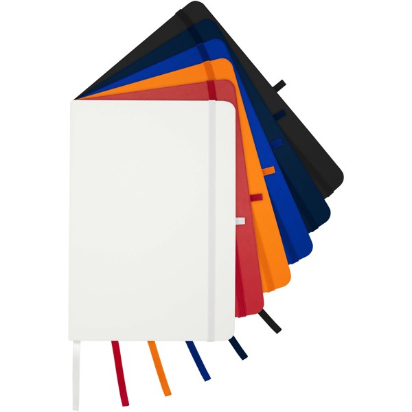 Teak A5 recycled hard cover notebook with lined pages - Red