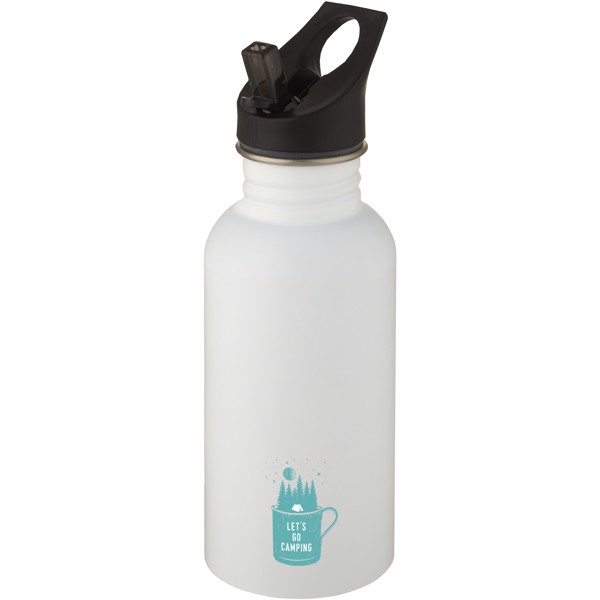 Lexi 500 ml stainless steel sport bottle - White