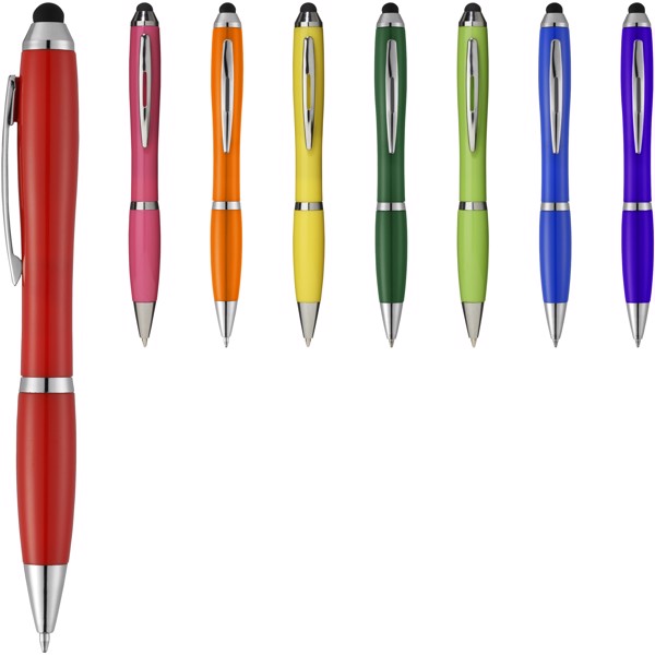Nash stylus ballpoint pen with coloured grip - Yellow