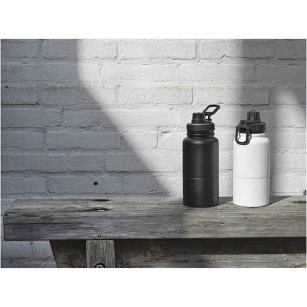 Dupeca 840 ml RCS certified stainless steel insulated sport bottle - White