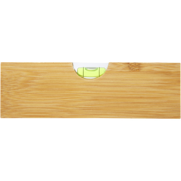 Flush bamboo spirit level with bottle opener