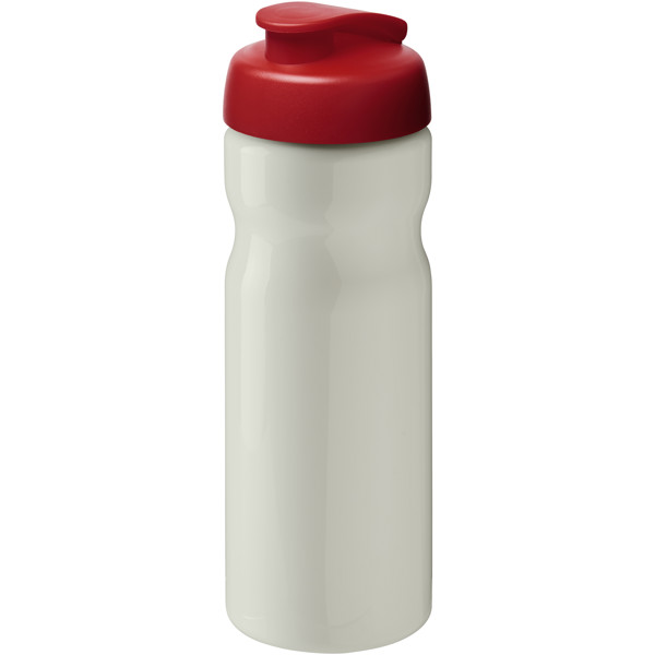 H2O Active® Eco Base 650 ml flip lid sport bottle - Ivory White / Red
