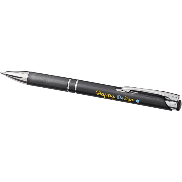 Moneta ABS with wheat straw click ballpoint pen - Solid black
