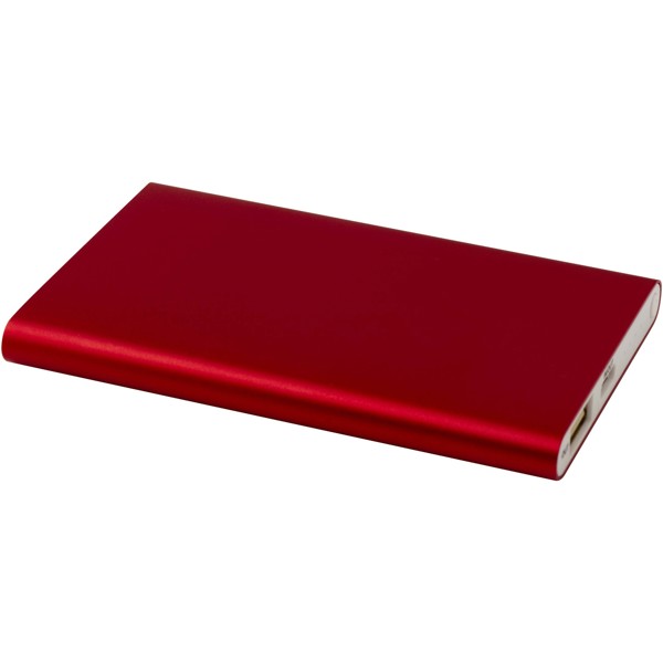 Pep 4000 mAh Type-C recycled aluminium power bank - Red