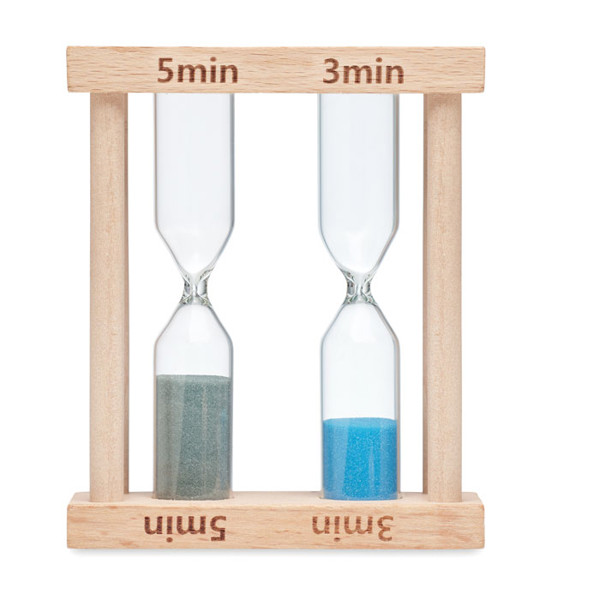 Set of 2 wooden sand timers Bi