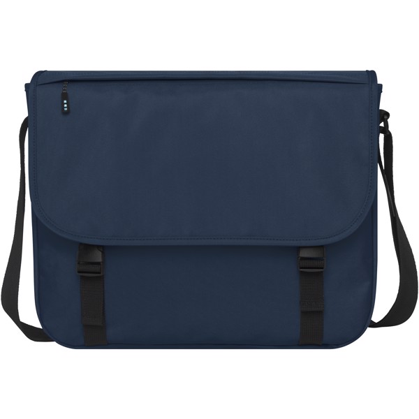 Mochila para portátil de 15" de PET reciclado GRS "Baikal" - Azul marino