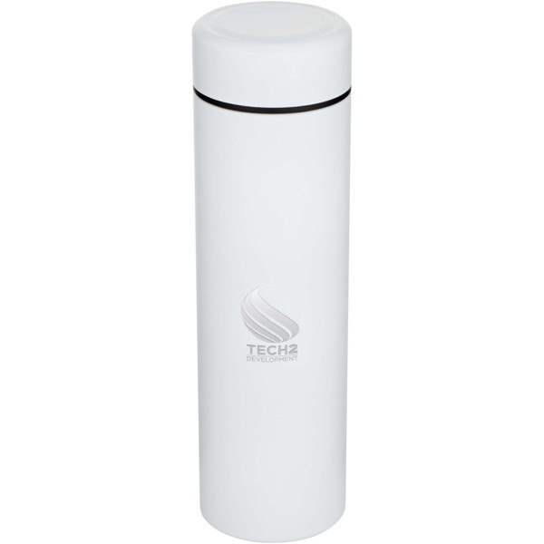 Taylor 450 ml double wall stainless steel flask with tea strainer - White
