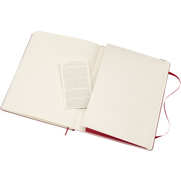 Classic XL hard cover notebook - squared - Scarlet red