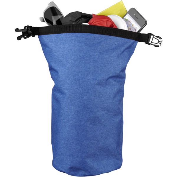 Traveller 5 litre heathered waterproof bag - Heather process blue