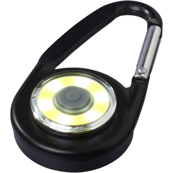 Eye COB light with carabiner - Solid black