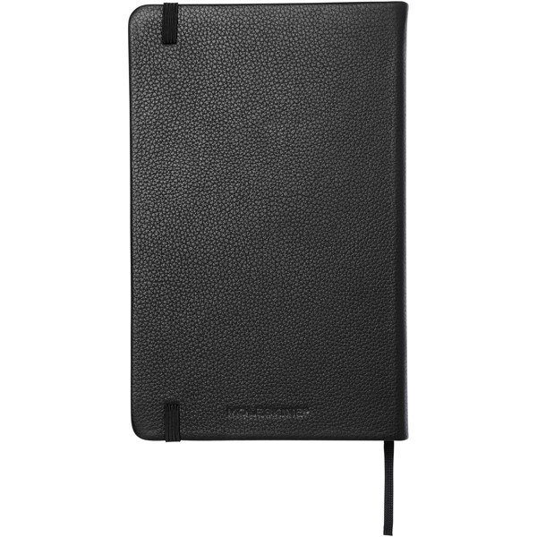 Classic L leather notebook - ruled - Solid black