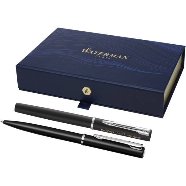 Waterman Allure rollerball and ballpoint pen set  (black ink)