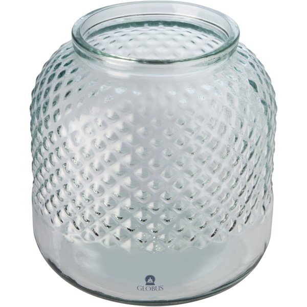 Estar recycled glass candle holder - Transparent clear
