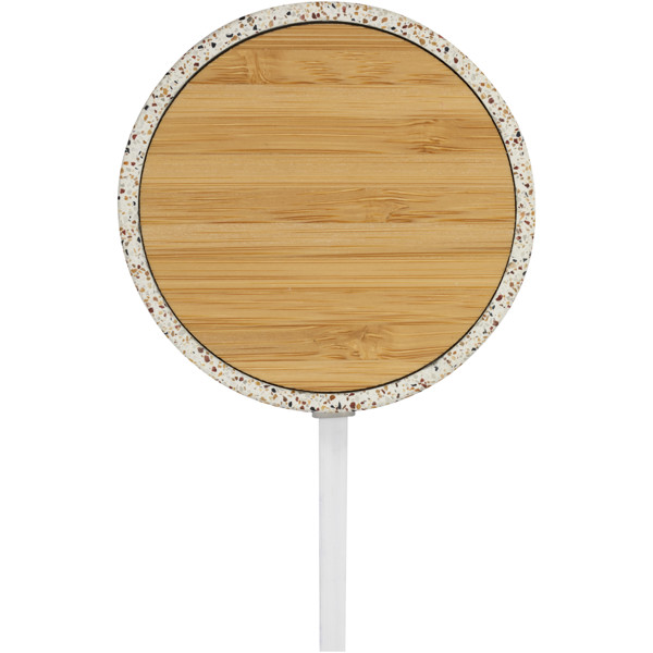 Terrazzo 10W wireless bamboo charging pad
